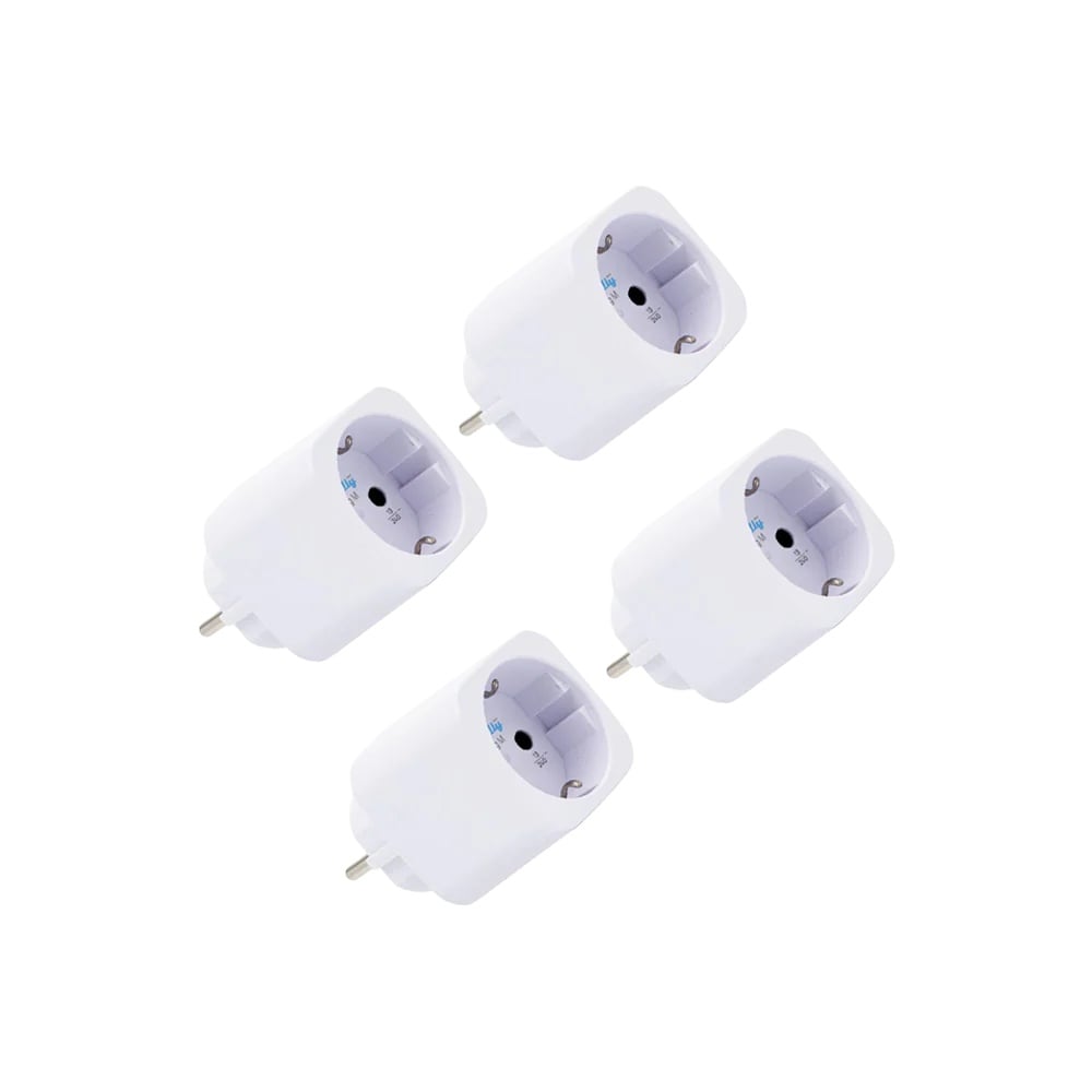 Shelly Plug M Gen3 (Pachet 4 prize)– Priză Inteligentă Wi-Fi și Bluetooth, Monitorizare Energie, Procesor Shelly chip, Control Local și Automatizări, 16A
