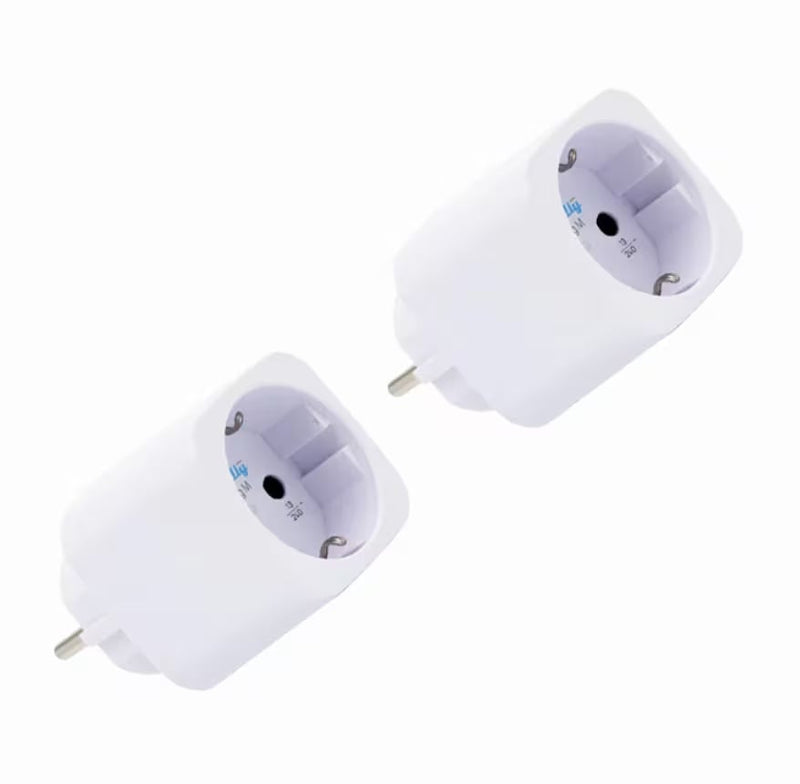 Shelly Plug M Gen3 (Pachet de 2 prize)– Priză Inteligentă Wi-Fi și Bluetooth, Monitorizare Energie, Procesor Shelly chip, Control Local și Automatizări, 16A