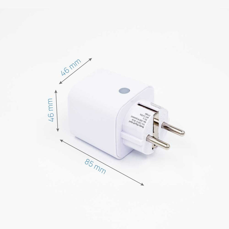 Shelly Plug PM Gen3 White – Priză Inteligentă cu Monitorizare Consum, Wi-Fi & Bluetooth, 2500W, Noua Generație Gen3