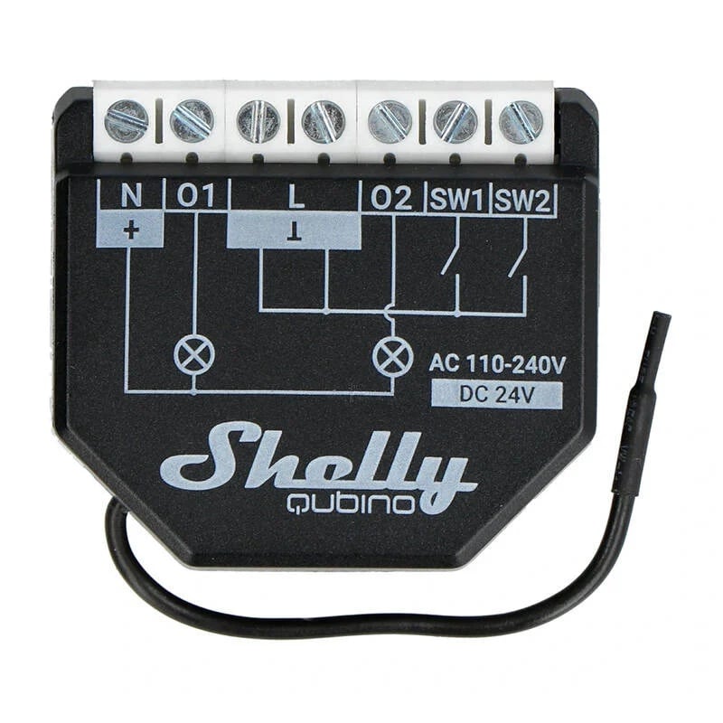 Shelly QUIBINO Wave Shutter - Comutator pentru controlul jaluzelelor, obloanelor si a usilor automate, Z-Wave, 2 canale, 10A