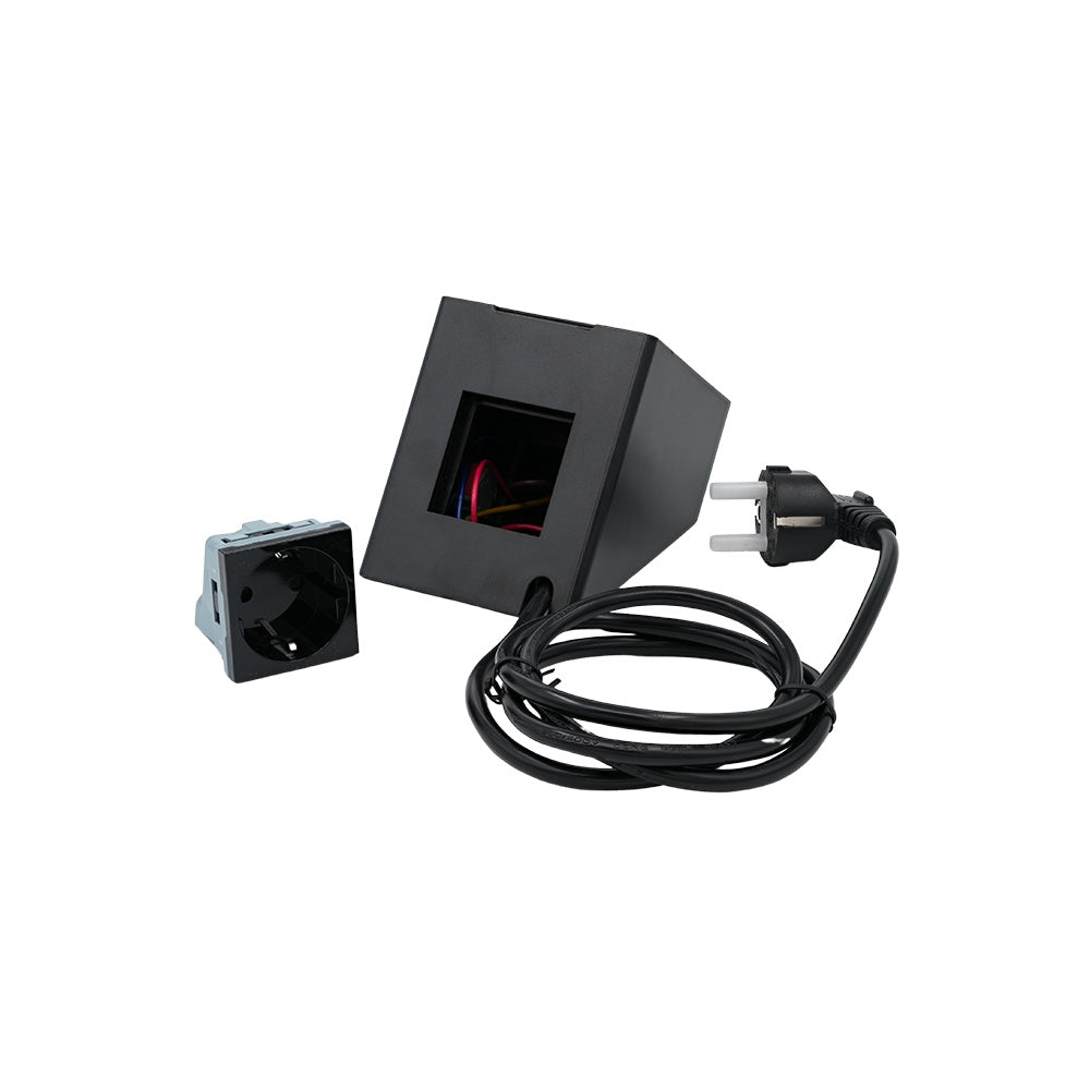 Shelly Socket for Wall Display Stand Black– Soclu pentru Montaj pe Stand al Shelly Wall Display, Negru