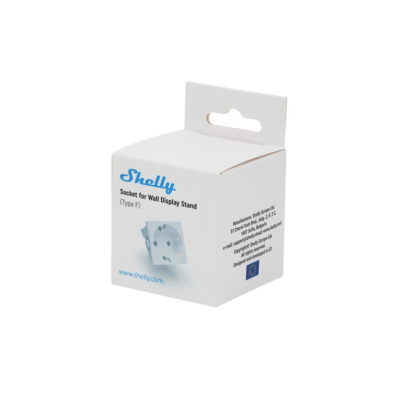 Shelly Socket for Wall Display Stand White – Soclu pentru Montaj pe Stand al Shelly Wall Display, Alb
