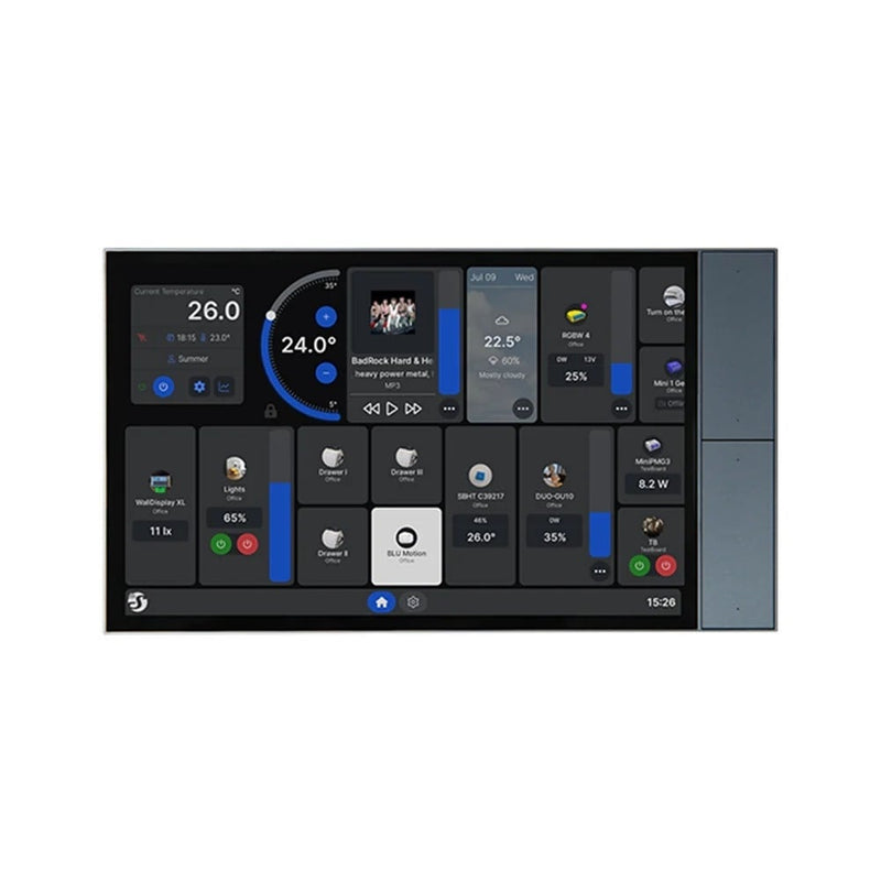 Shelly Wall Display XL Negru – Panou tactil smart 10.1″ pentru control central al casei