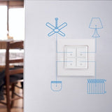 Shelly Wall Switch 4 - alb
