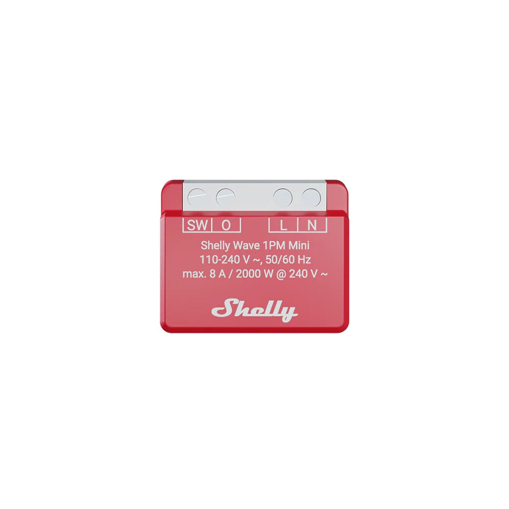 Shelly Wave 1PM Mini LR – Releu inteligent Z-Wave Long Range cu masurare consum