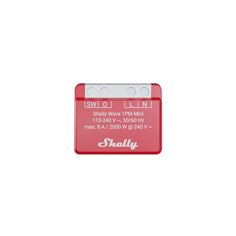 Shelly Wave 1PM Mini LR – Releu inteligent Z-Wave Long Range cu masurare consum