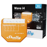 Shelly Wave i4 LR – Controler Inteligent de Scene Z-Wave 800, Long Range, 4 Intrări Digitale