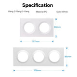 SONOFF EF2G – Rama decorativa pentru intrerupatorul smart ORB, 2 posturi