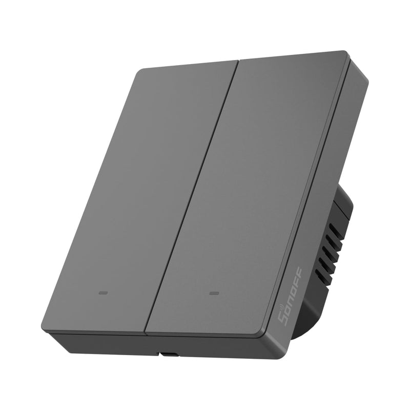 Sonoff M5-2C-80M – Întrerupător Inteligent Dublu cu Buton Fizic, 2 Canale, Protocol Matter, Seria SwitchMan (Tip 80)