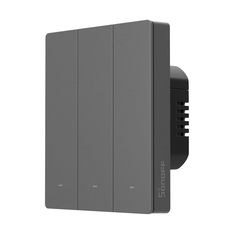 Sonoff M5-3C-80M – Întrerupător Inteligent Triplu cu Buton Fizic, 3 Canale, Protocol Matter, Seria SwitchMan (Tip 80)