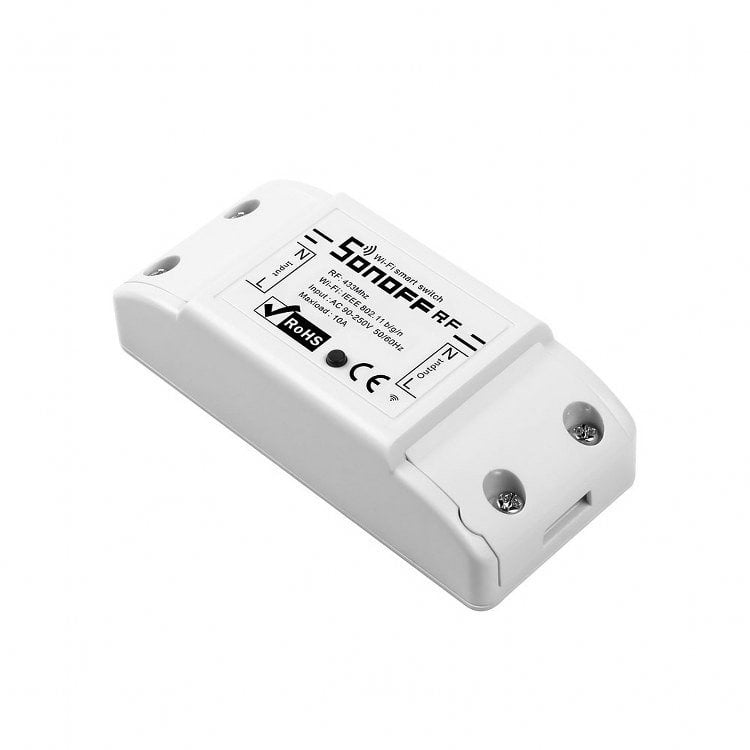 Sonoff RFR2 – Releu Inteligent Monofazat, Wi-Fi 2.4 GHz & Radiofrecvență 433 MHz, Sarcină Maxima 10A (2200W), Control Local și Cloud eWeLink
