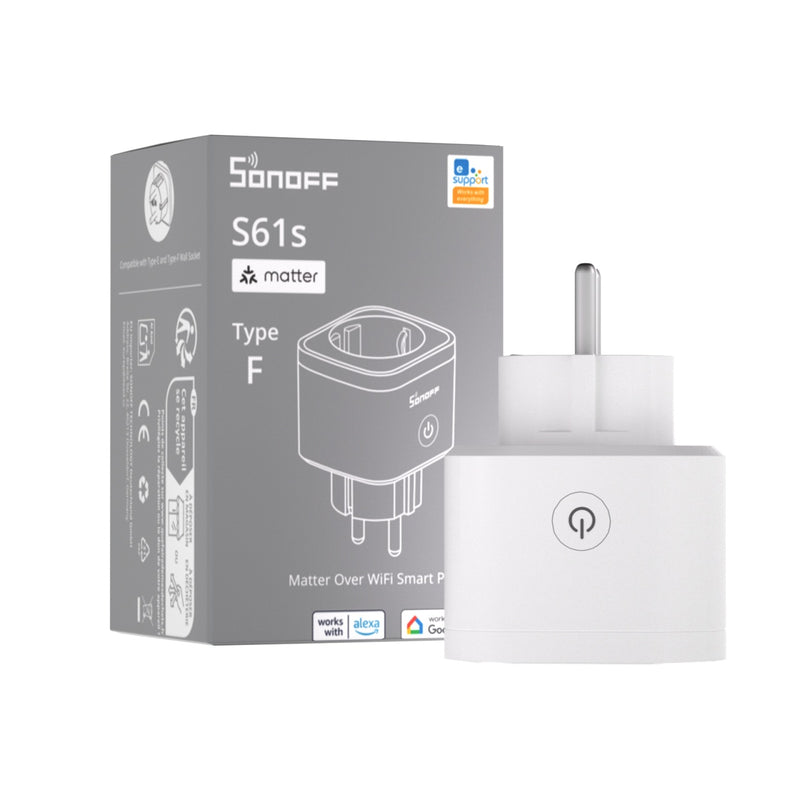 Sonoff S61STPF(EU) – Priză Inteligentă Matter cu Monitorizare Consum, Protecție la Suprasarcină și Control Wi-Fi