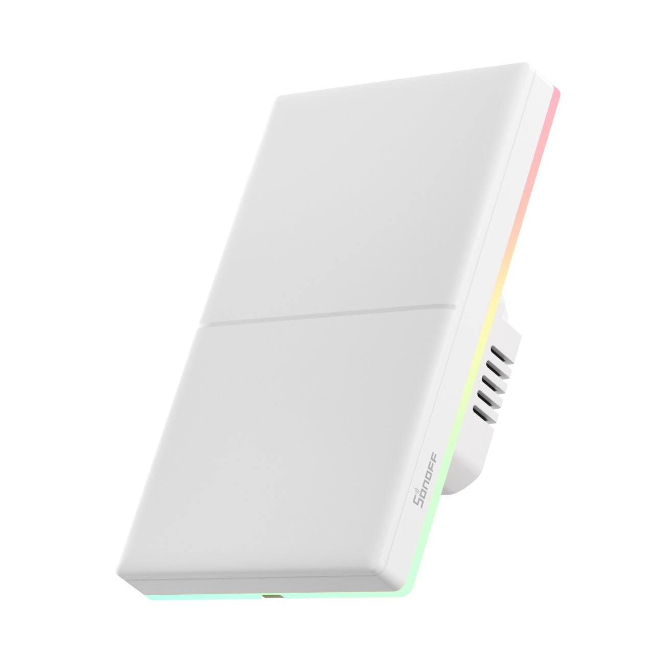 Sonoff Smart Touch Wall Switch T5-2C-120 – Întrerupător Inteligent cu 2 Canale, Panou Tactil, Iluminare RGB și Feedback Haptic
