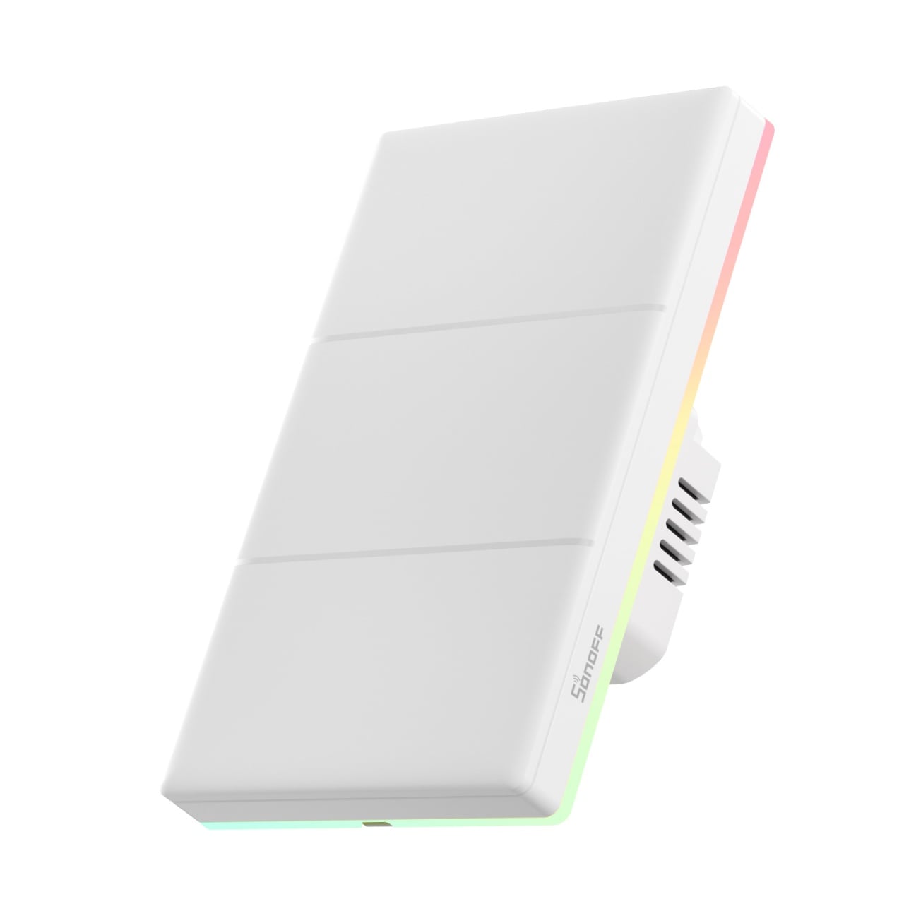 Sonoff Smart Touch Wall Switch T5-3C-120 – Întrerupător Inteligent cu 3 Canale, Panou Tactil, Iluminare RGB și Efecte Sonore