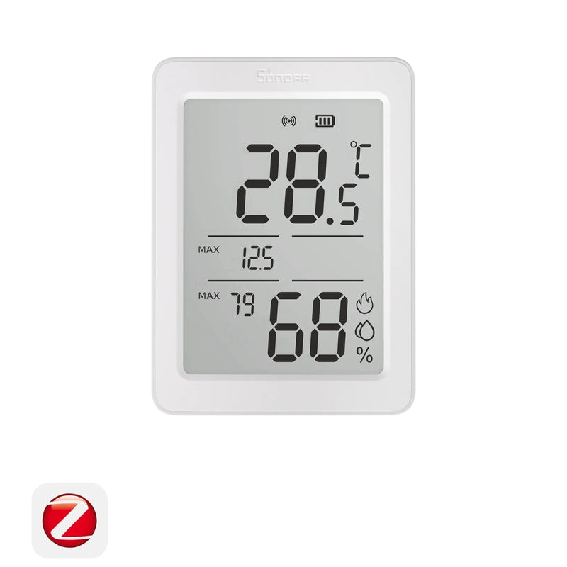 Sonoff SNZB-02DR2, AirGuard TH – Senzor de Temperatură și Umiditate Zigbee 3.0 cu Afișaj LCD și Monitorizare de la Distanță