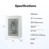 Sonoff SNZB-02DR2, AirGuard TH – Senzor de Temperatură și Umiditate Zigbee 3.0 cu Afișaj LCD și Monitorizare de la Distanță
