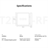 SONOFF T2EU3C-RF – Intrerupator inteligent tactil cu radiofrecventa, 3 canale