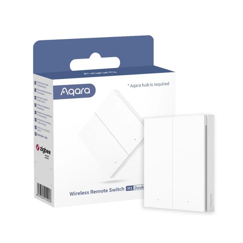 Telecomanda AQARA Wireless Remote Switch H1 Double Rocker (WRS-R02), Alb
