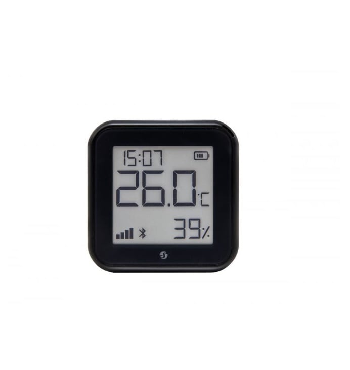 Termostat Shelly H&T Gen3 Matte Black, ecran E-ink, WiFi, control aplicatie