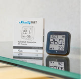 Termostat Shelly H&T Gen3 Matte Black, ecran E-ink, WiFi, control aplicatie