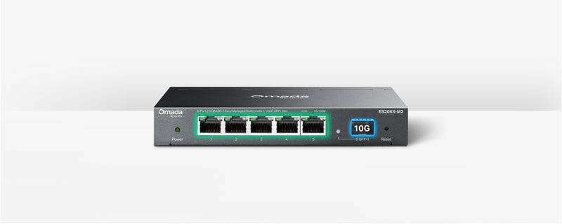 TP-Link Omada ES206X-M2 – Switch Smart Managed cu 5 Porturi 2.5G Multi-Gigabit și 1 Port 10G SFP+, Gestiune Centralizată Omada SDN