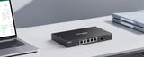 TP-Link Omada ES206XPP-M2 – Switch Smart Managed cu 4 Porturi 2.5G PoE++, 1 Port 2.5G non-PoE și 1 Port 10G SFP+, Buget PoE 120W, Gestiune Omada SDN